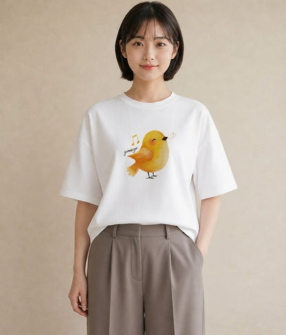 グラフィックTシャツ レディース マメルリハ ペット 動物 イラスト ユニーク お出かけ 普段着 白T YMAZO