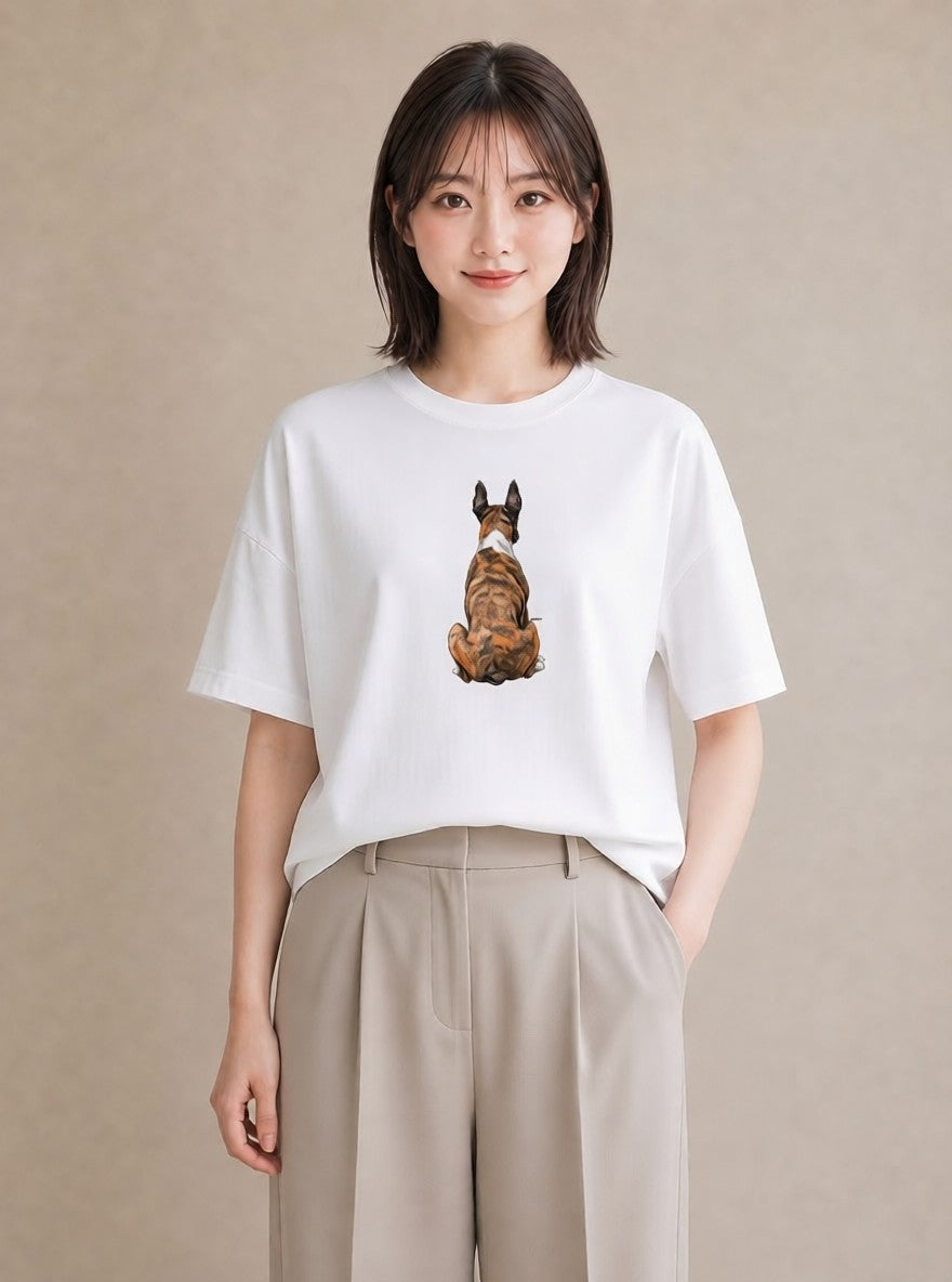 デザインTシャツ レディース 老犬 犬 いぬ イラスト ゆるかわ 夏コーデ 通学 白T YMAZO