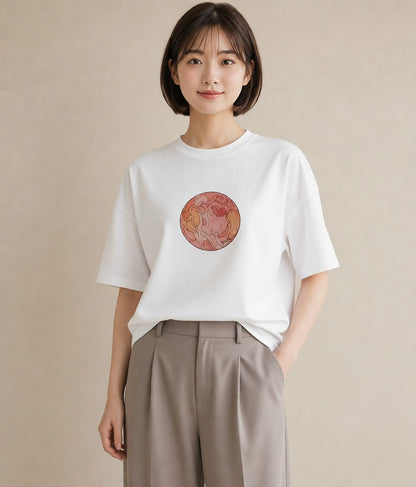 デザインTシャツ レディース お寿司 食べ物 フード イラスト お洒落 ママ カフェ服 白T YMAZO