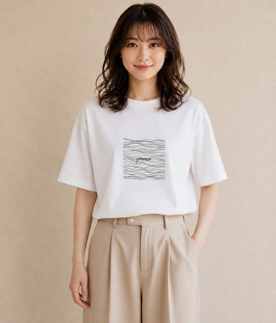 半袖Tシャツ レディース 海 リゾート 夏 イラスト レトロ 旅行 母娘コーデ 白T YMAZO