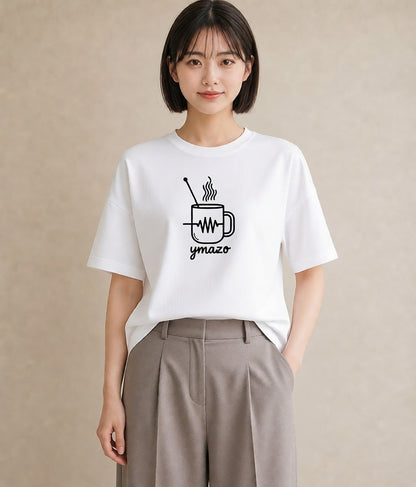 グラフィックTシャツ レディース コーヒー カフェ 珈琲 イラスト ユニーク 春コーデ 姉妹 白T YMAZO