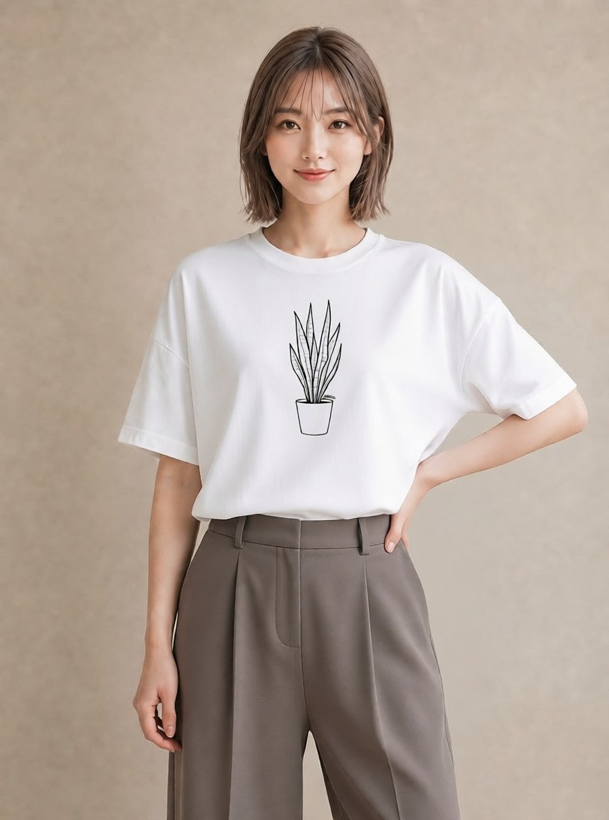 Tシャツ レディース 夕暮れ バルコニー 夕焼け ナチュラル アンティーク イラスト ユニーク 友達ギフト 部屋着 白T YMAZO