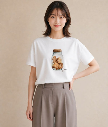 デザインTシャツ レディース あんみつ 食べ物 フード イラスト 可愛い クリスマス 旅行 白T YMAZO