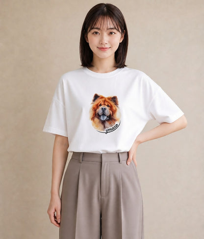 グラフィックTシャツ レディース 柴犬 しばいぬ 犬 いぬ イラスト ボタニカル 部屋着 女性向けギフト 白T YMAZO