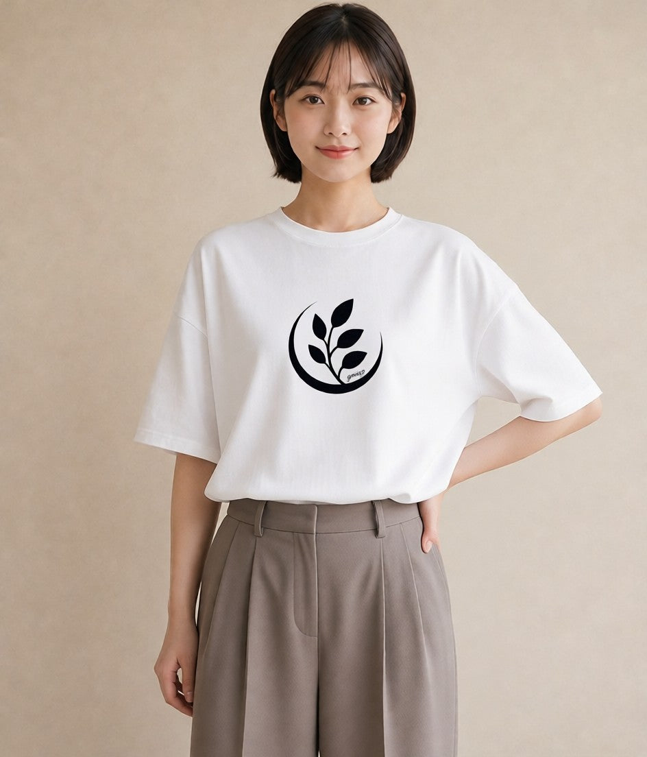 半袖Tシャツ レディース カフェ カフェロゴ ロゴ イラスト クリスマス 旅行 白T YMAZO