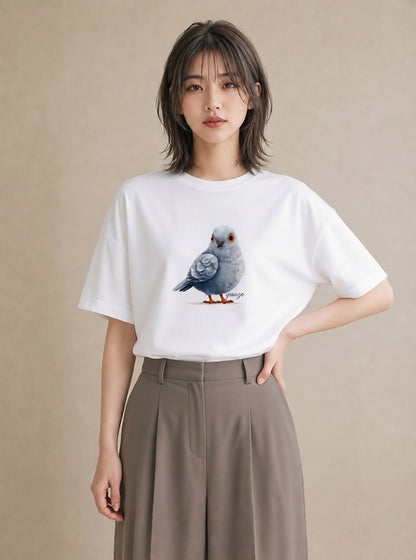 半袖Tシャツ レディース オカメインコ ペット 動物 イラスト 韓国風 姉妹 送別ギフト 白T YMAZO