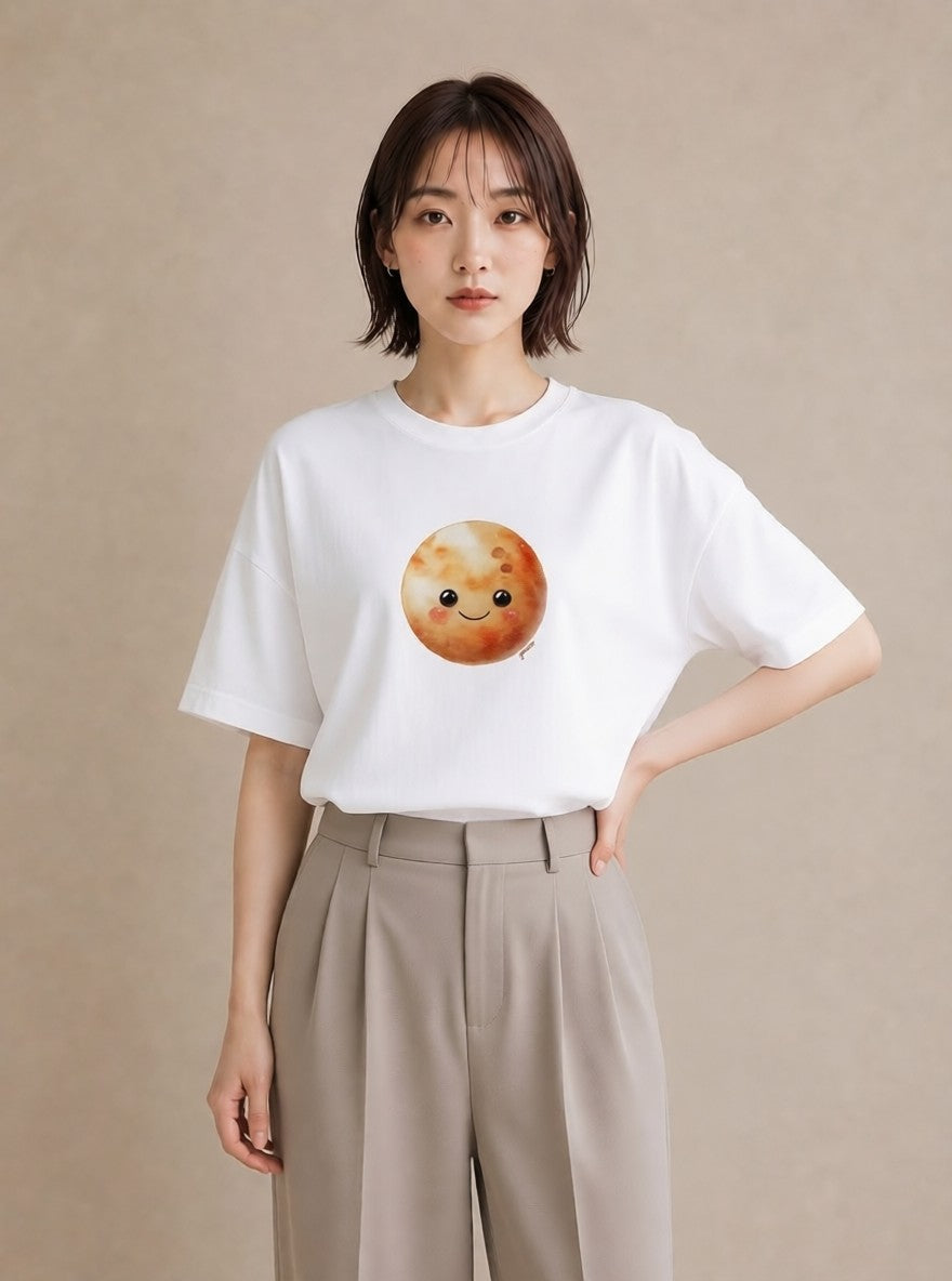 デザインTシャツ レディース 宇宙 星空 イラスト 帰省 ラフ 白T YMAZO