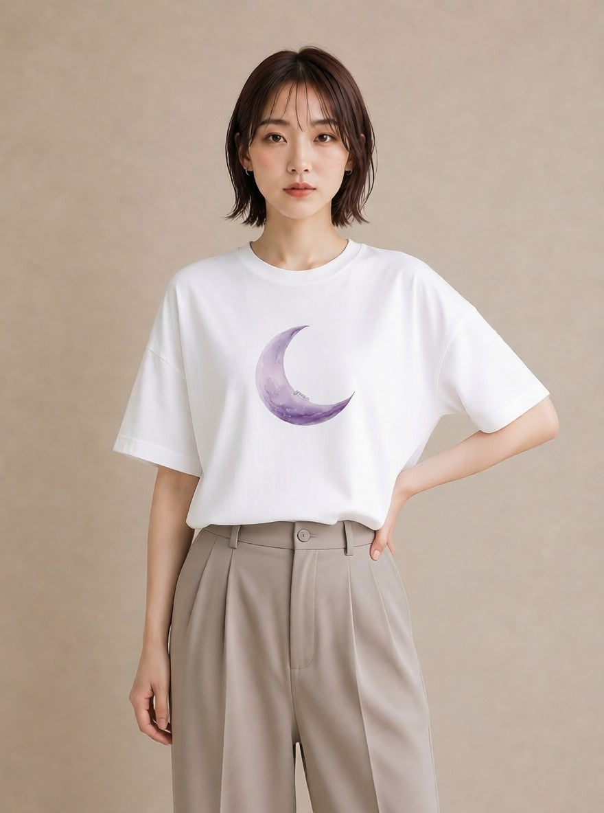 グラフィックTシャツ レディース 牡羊座 星空 宇宙 イラスト シック 自分用 ルームウェア 白T YMAZO