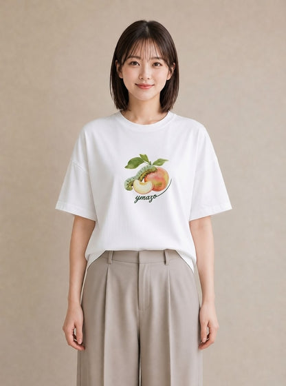 半袖Tシャツ レディース チンアナゴ 海の生き物 海 イラスト モード 在宅 公園 白T YMAZO