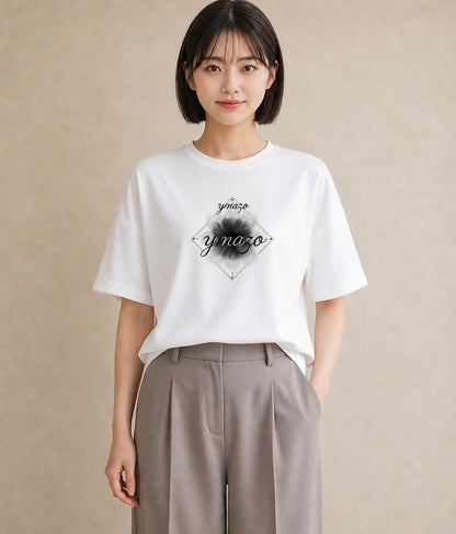 プリントTシャツ レディース レースハンカチ レース ハンカチ ナチュラル アンティーク イラスト 可愛い ルームウェア ギフト 白T YMAZO