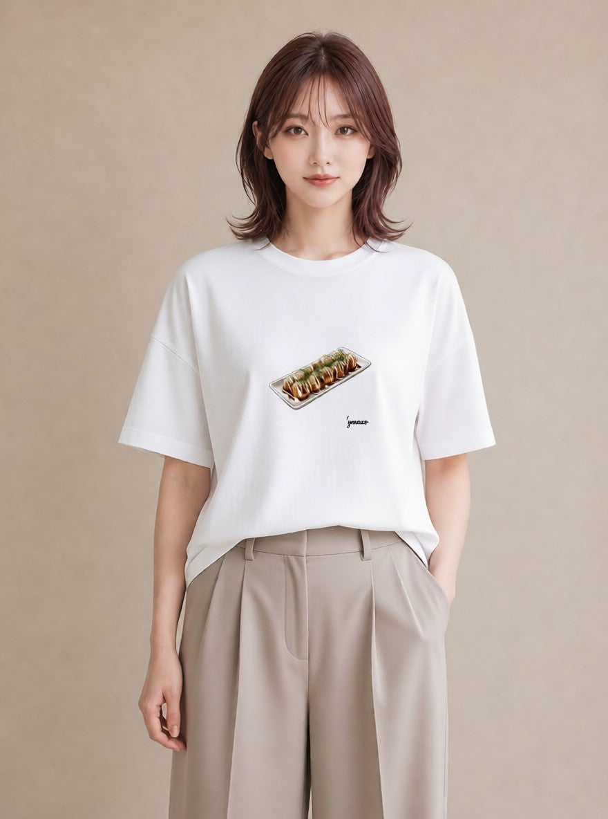 グラフィックTシャツ レディース お寿司 食べ物 フード イラスト ミセス 春コーデ 白T YMAZO