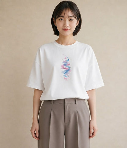 グラフィックTシャツ レディース 流れ星 星空 宇宙 イラスト 北欧風 週末コーデ 敬老の日 白T YMAZO