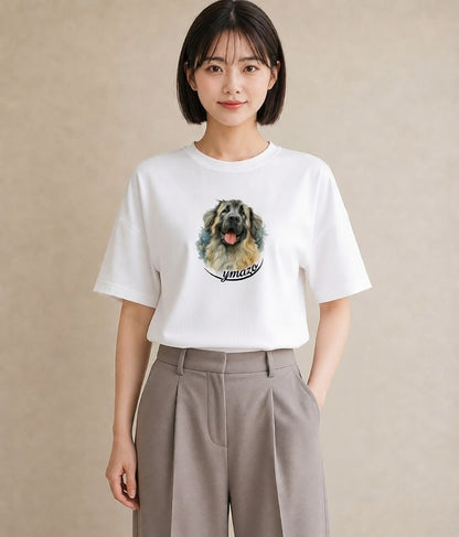 デザインTシャツ レディース 黒柴 犬 いぬ イラスト 韓国風 20代 カジュアルコーデ 白T YMAZO