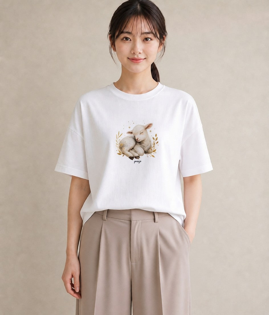 グラフィックTシャツ レディース 牡羊座 星空 宇宙 イラスト ラフカジュアル 女子会 お揃い 白T YMAZO