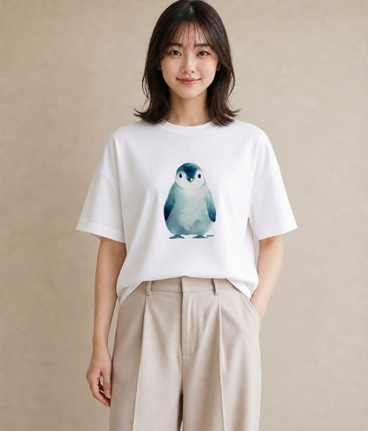 グラフィックTシャツ レディース セキセイインコ ペット 動物 イラスト 韓国風 20代 カジュアルコーデ 白T YMAZO