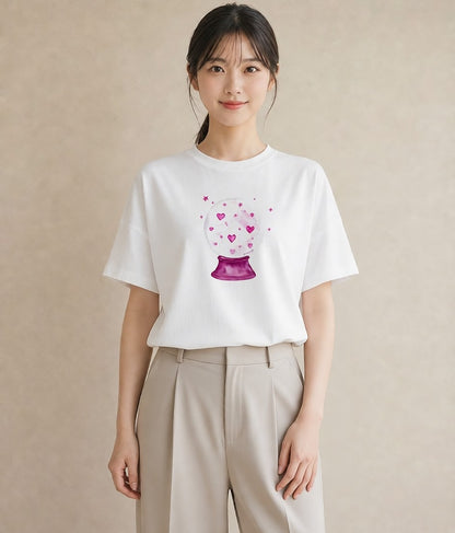 デザインTシャツ レディース 乙女座 星空 宇宙 イラスト 韓国風 レイヤード 友達ギフト 白T YMAZO