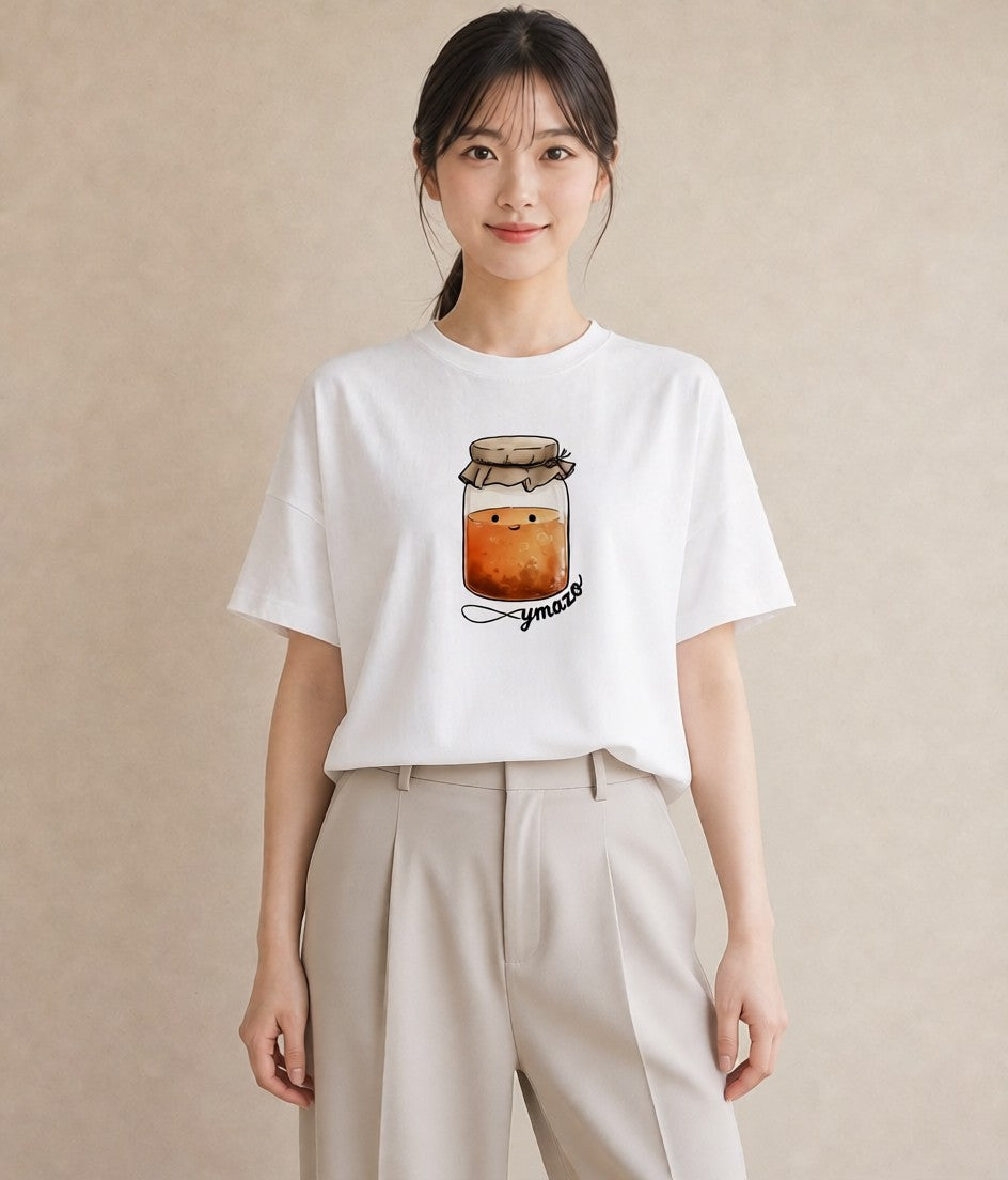 デザインTシャツ レディース クリームソーダ 食べ物 フード イラスト モード 散歩 お出かけ 白T YMAZO