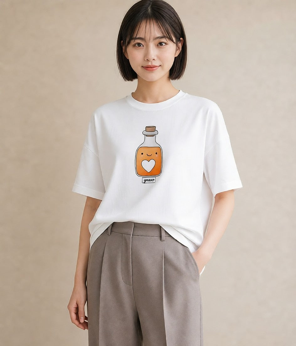 デザインTシャツ レディース クリームソーダ 食べ物 フード イラスト モード デート 帰省 白T YMAZO
