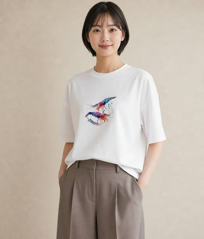 Tシャツ レディース 魚座 星空 宇宙 イラスト 旅行コーデ ペアコーデ 秋コーデ 白T YMAZO