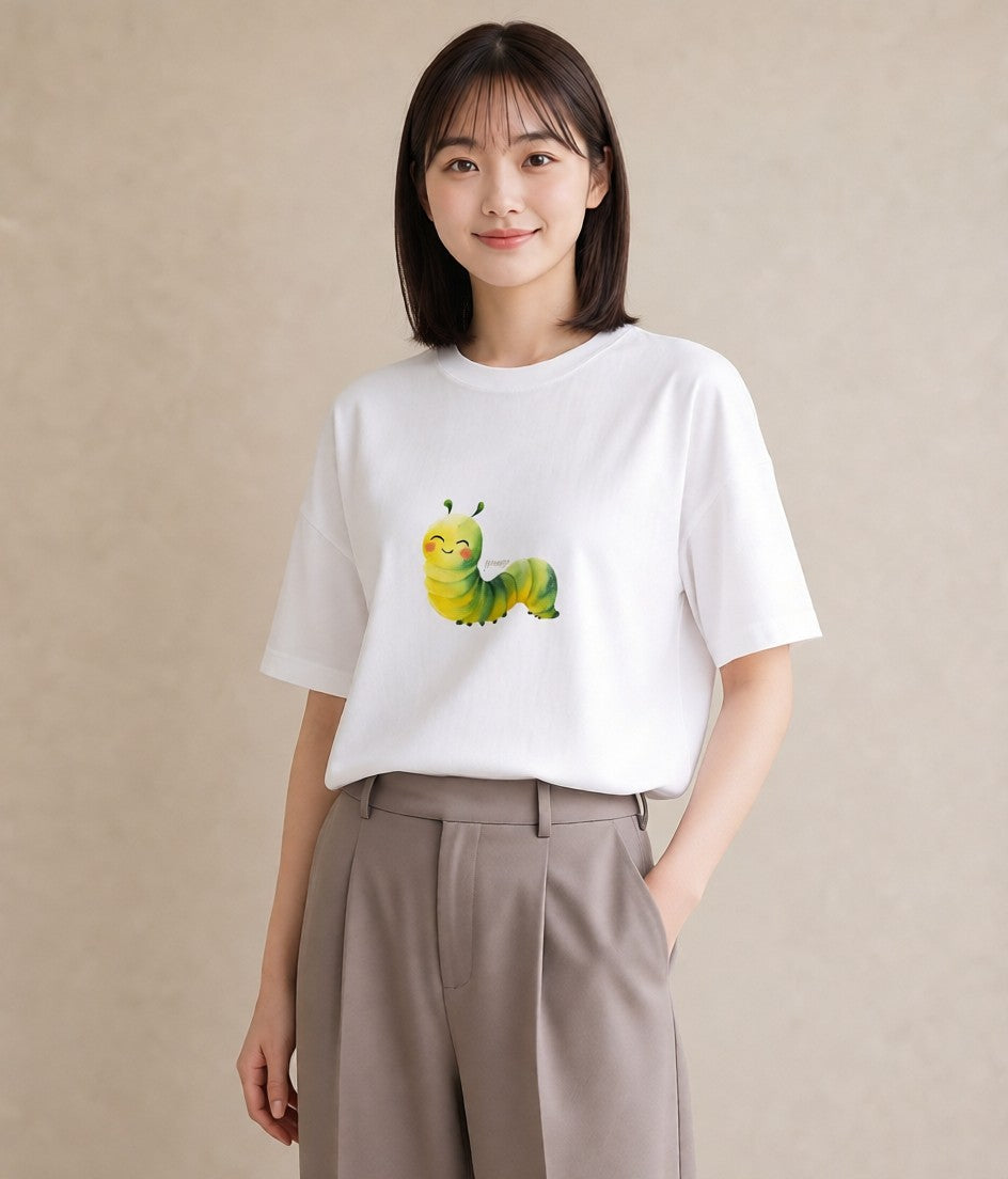 Tシャツ レディース ホタル 昆虫 虫 イラスト 休日コーデ ギフト 母の日 白T YMAZO