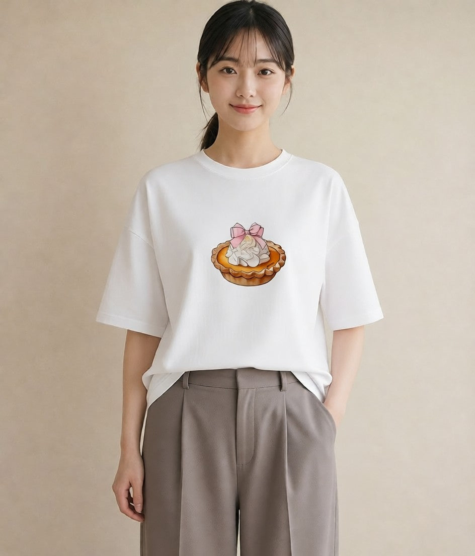 Tシャツ レディース マフィン 食べ物 フード イラスト ボタニカル クリスマス 旅行 白T YMAZO