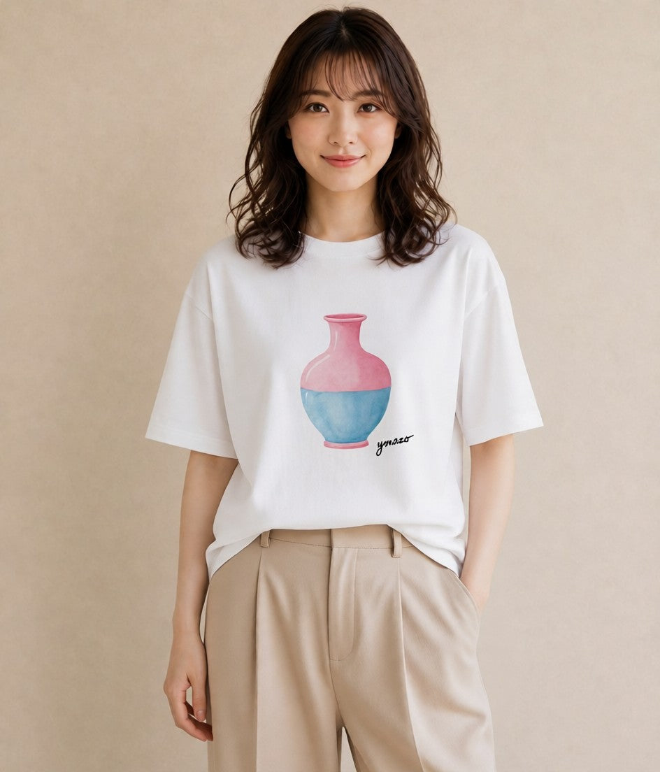 Tシャツ レディース ミルク 食べ物 フード イラスト きれいめ 母の日 ビーチ 白T YMAZO