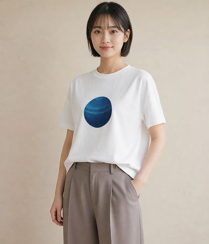 グラフィックTシャツ レディース 地球 星空 宇宙 イラスト ホワイトデー 春服 白T YMAZO