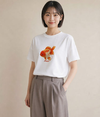 プリントTシャツ レディース カクレクマノミ 海の生き物 海 イラスト 淡色 女性向けギフト 散歩 白T YMAZO