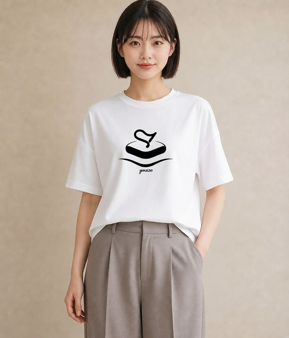 デザインTシャツ レディース スイーツ お菓子 デザート イラスト 北欧風 在宅 公園 白T YMAZO