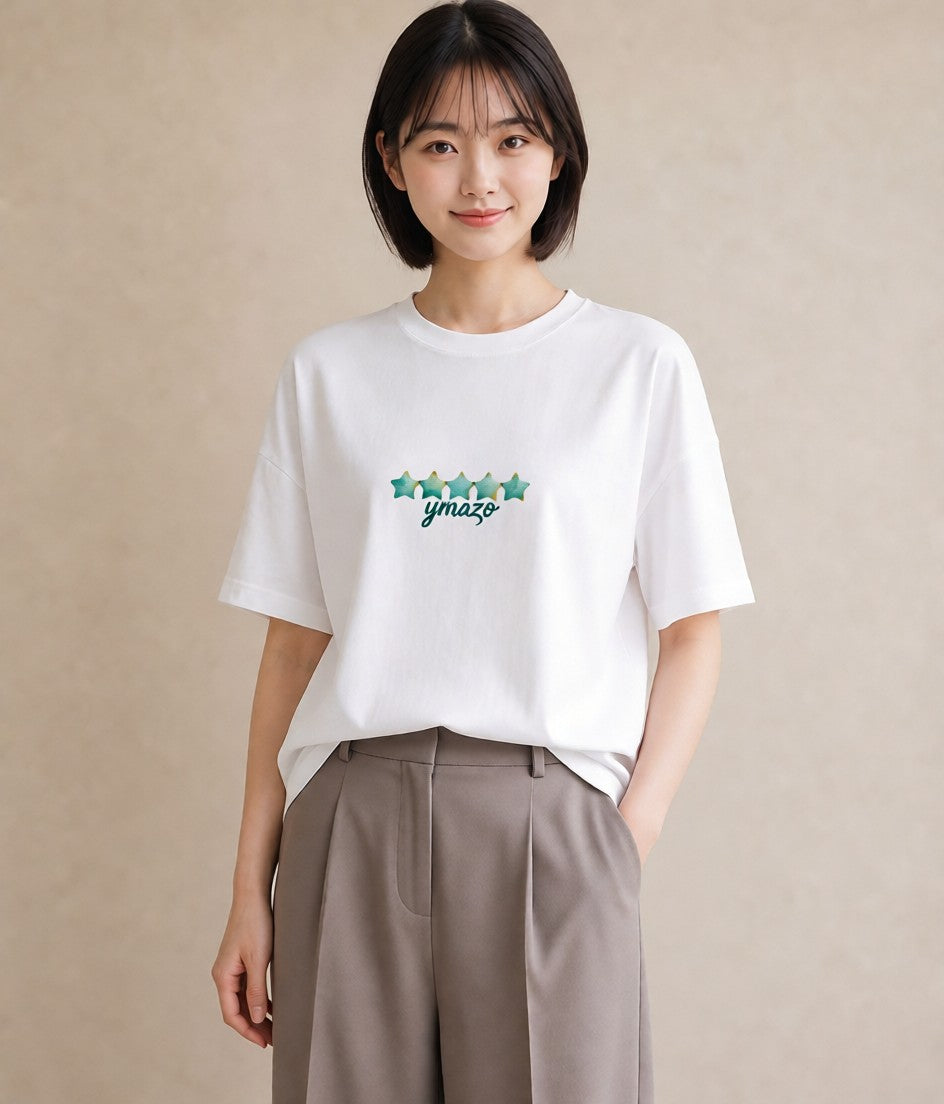 半袖Tシャツ レディース 天の川 星空 宇宙 イラスト ポップ 旅行 母娘コーデ 白T YMAZO