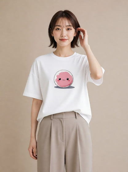 Tシャツ レディース だんご 食べ物 フード イラスト お洒落 夏コーデ 通学 白T YMAZO