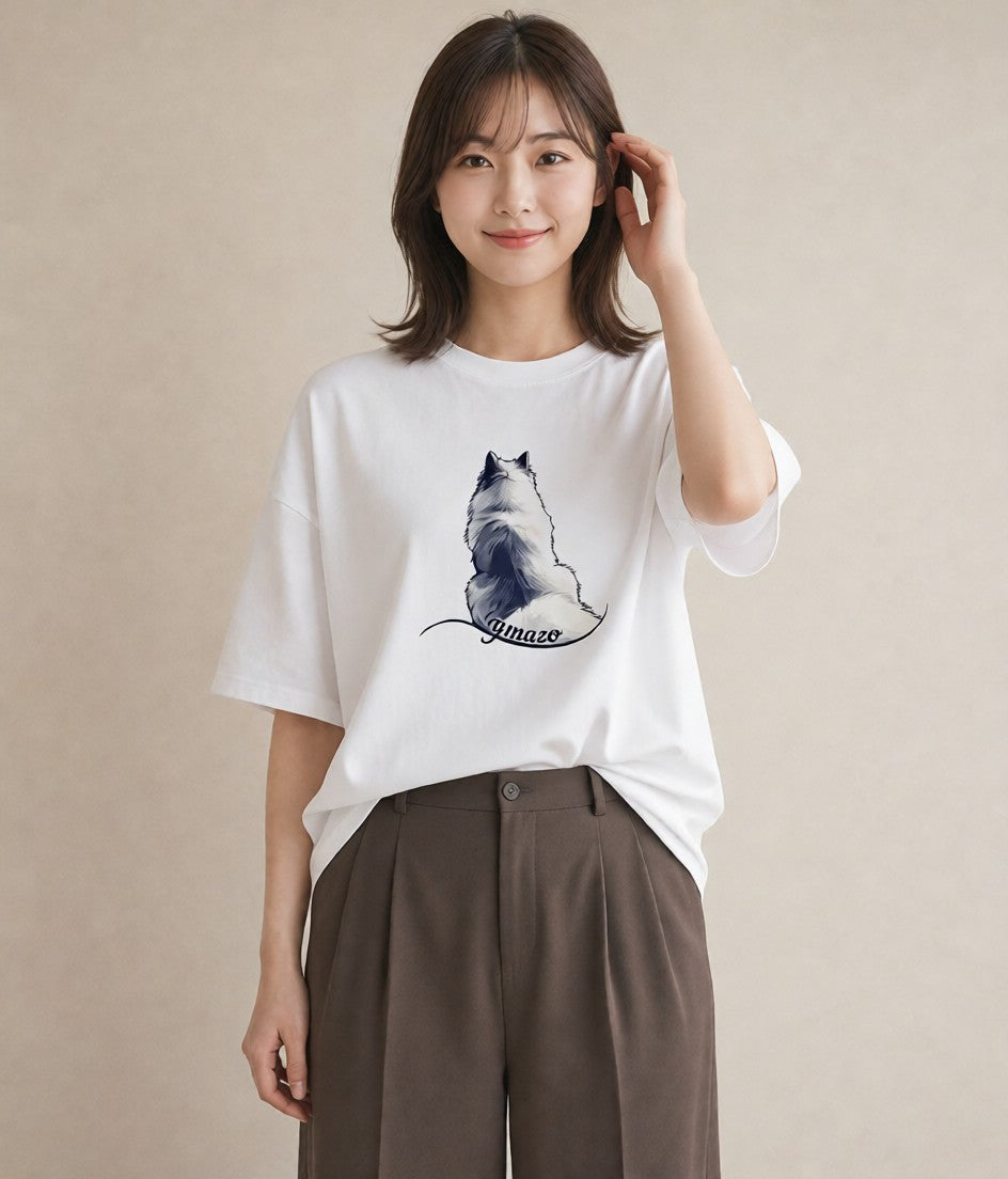 プリントTシャツ レディース 老犬 犬 いぬ イラスト ギフト 母の日 白T YMAZO