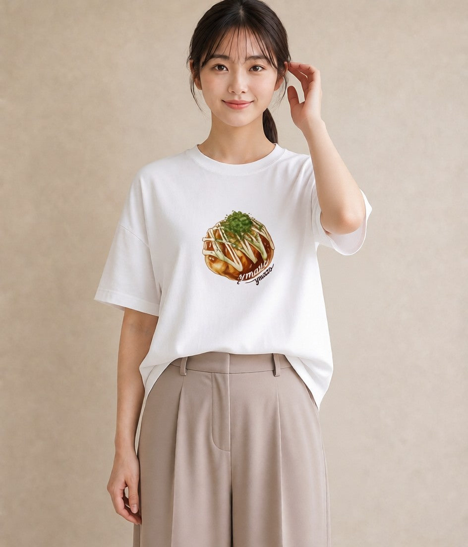 デザインTシャツ レディース お寿司 食べ物 フード イラスト シック 春コーデ 姉妹 白T YMAZO