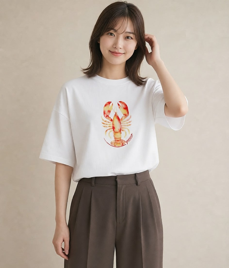 Tシャツ レディース 蠍座 星空 宇宙 イラスト シンプル 夏コーデ 通学 白T YMAZO