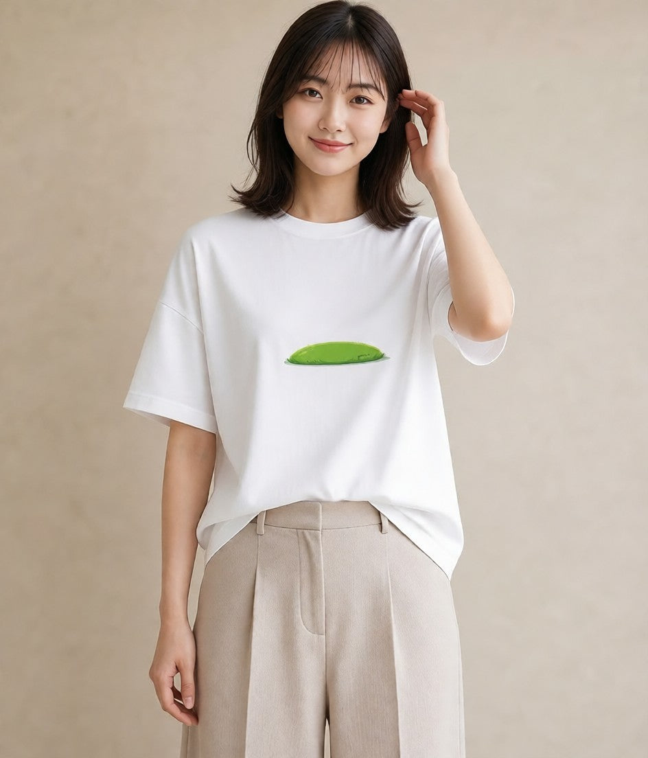 プリントTシャツ レディース 芝生 植物 ボタニカル イラスト フェミニン 秋コーデ おしゃれギフト 白T YMAZO
