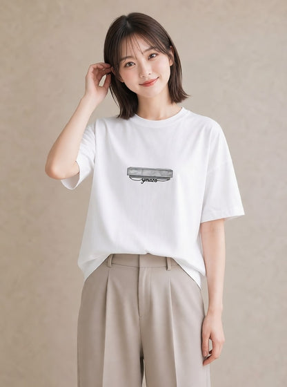 グラフィックTシャツ レディース 雨上がりのベンチ ベンチ ナチュラル アンティーク イラスト 抜け感 ルームウェア ギフト 白T YMAZO