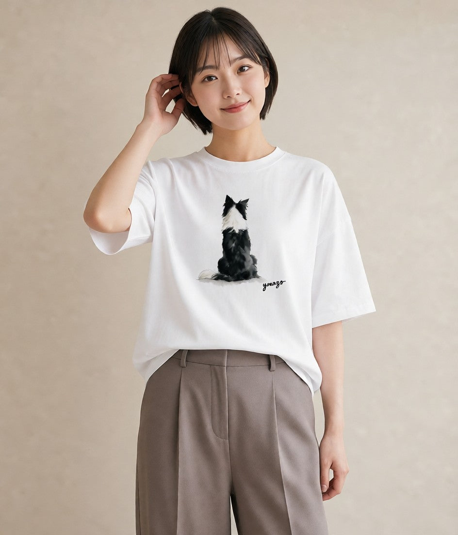 プリントTシャツ レディース 靴下猫 猫 ねこ イラスト ボタニカル 通学 誕生日プレゼント 白T YMAZO