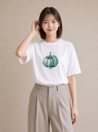 グラフィックTシャツ レディース メロン 食べ物 フード イラスト ミニマル 姉妹 送別ギフト 白T YMAZO