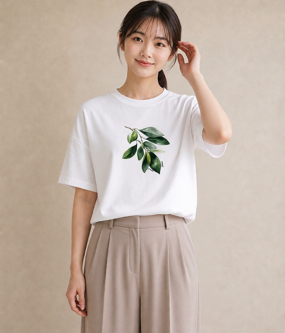 グラフィックTシャツ レディース アボカド 食べ物 フード イラスト シンプル 通勤 在宅 白T YMAZO