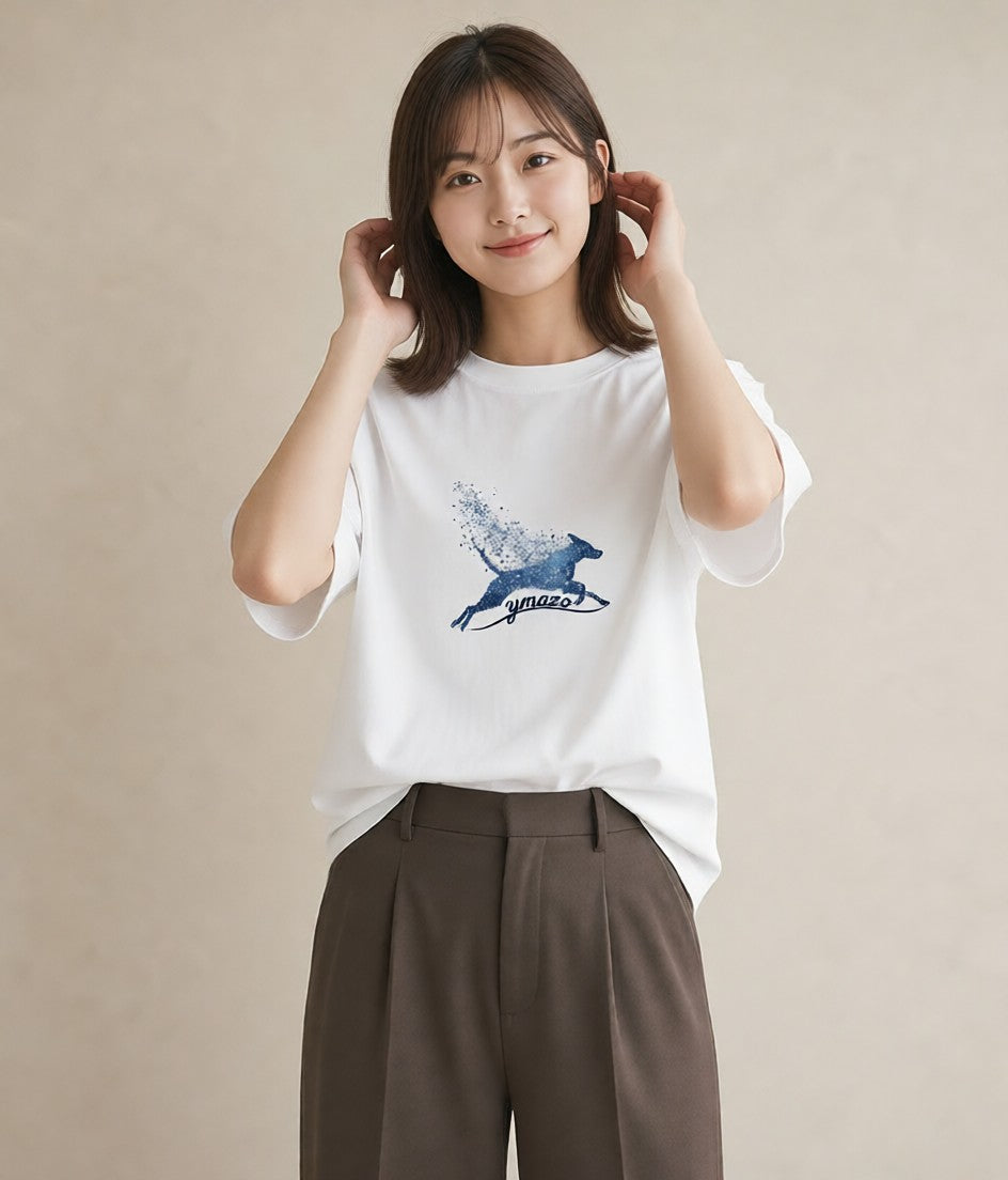 プリントTシャツ レディース 乙女座 星空 宇宙 イラスト 個性的 クリスマス 旅行 白T YMAZO