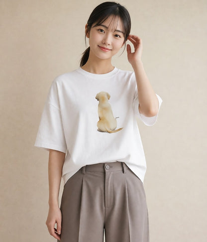 グラフィックTシャツ レディース ラブラドールレトリバー 犬 いぬ イラスト 姉妹 送別ギフト 白T YMAZO