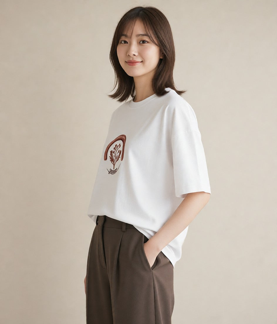 Tシャツ レディース 封蝋 手紙 アンティーク ナチュラル イラスト 姉妹 送別ギフト 白T YMAZO