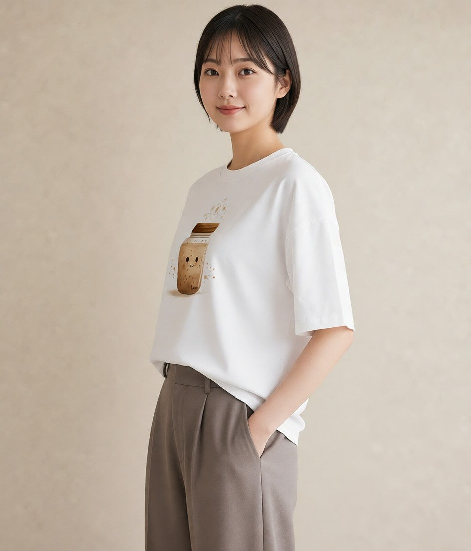 半袖Tシャツ レディース クリームソーダ 食べ物 フード イラスト きれいめ 母娘コーデ 自分用 白T YMAZO