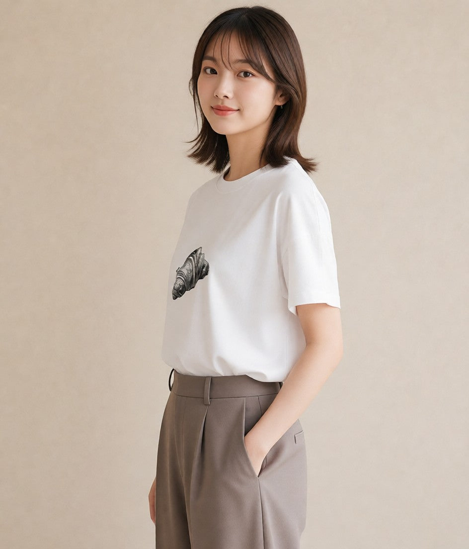 デザインTシャツ レディース パン ベーカリー レトロ イラスト 個性的 在宅 公園 白T YMAZO