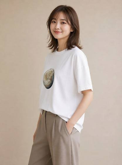 グラフィックTシャツ レディース 双子座 星空 宇宙 イラスト レトロ クリスマス 旅行 白T YMAZO