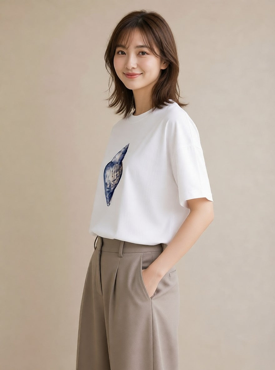 Tシャツ レディース どんぐり 植物 ボタニカル イラスト アート風 敬老の日 ホワイトデー 白T YMAZO