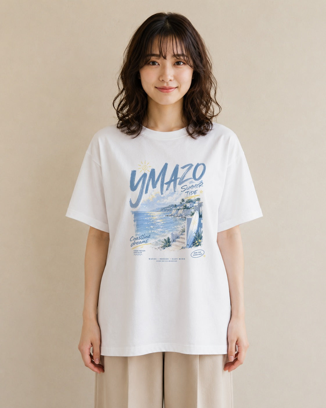 蒼の余白｜水彩 半袖Tシャツ レディース