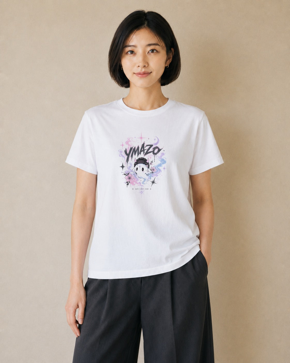 花の幻影｜水彩 半袖Tシャツ レディース（スタンダードプリント 15×20cm）