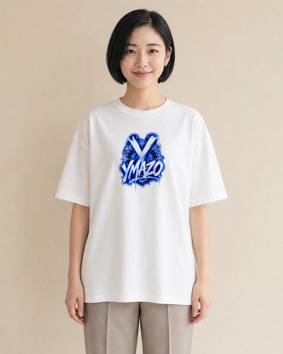 藍のしるべ｜水彩 半袖Tシャツ レディース（スタンダードプリント 15×20cm）
