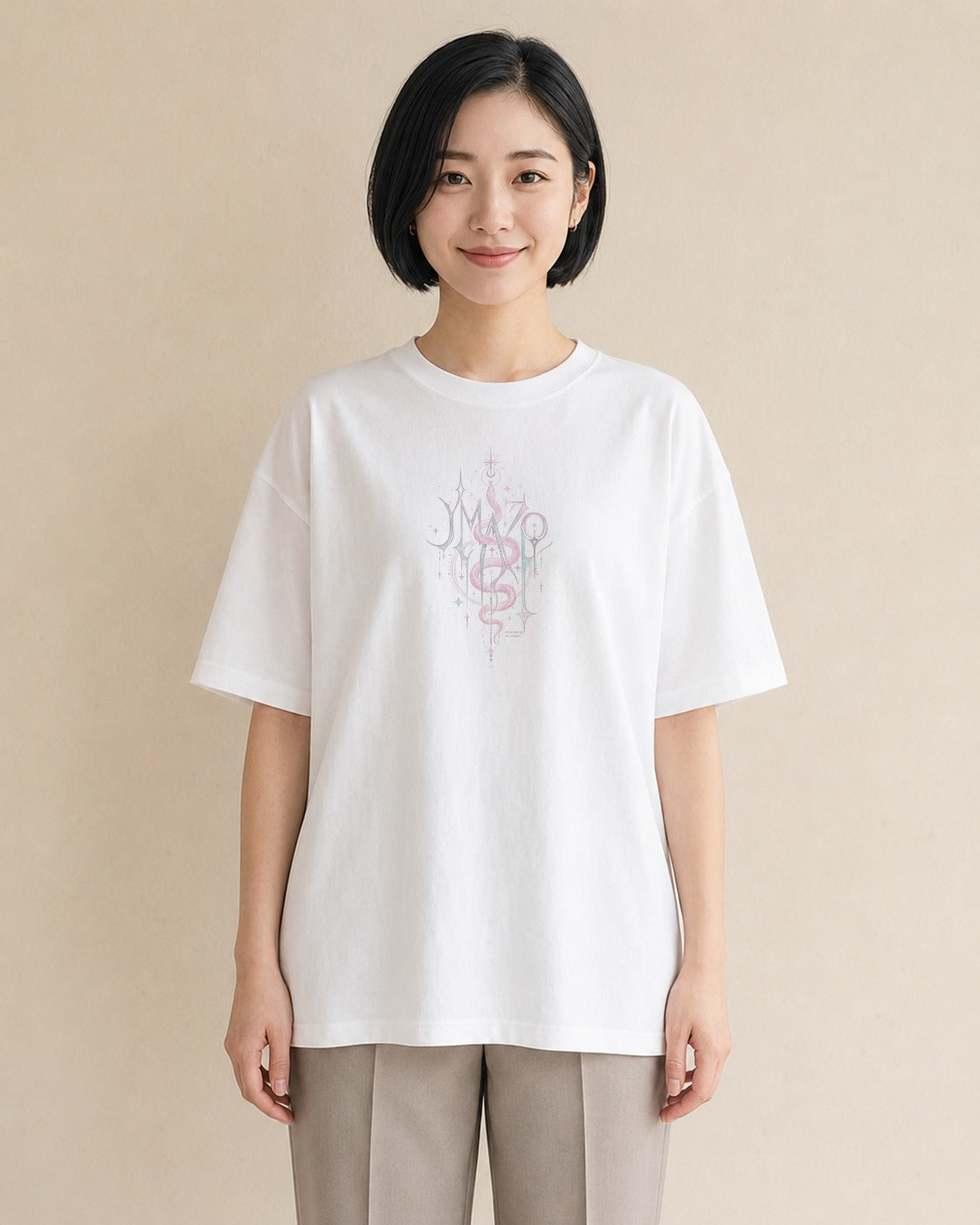 紅のあそび｜水彩 半袖Tシャツ レディース（スタンダードプリント 15×20cm）